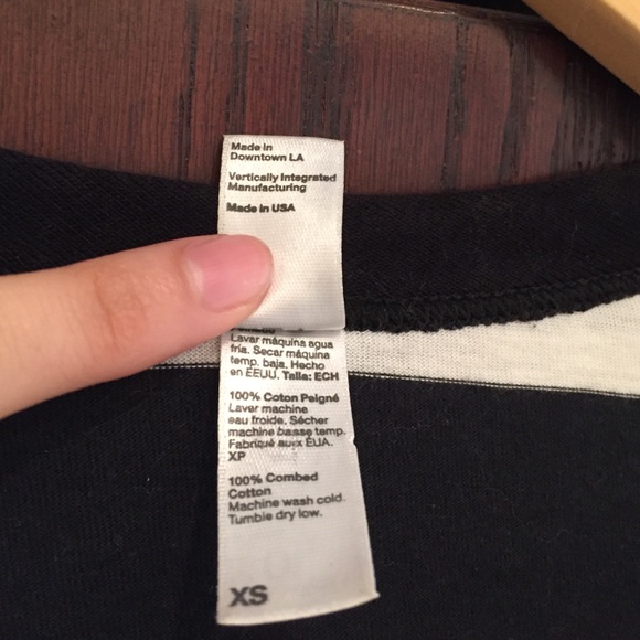 American Apparel Striped Cotton Slim Fit Cardigan - Picture 4 of 4